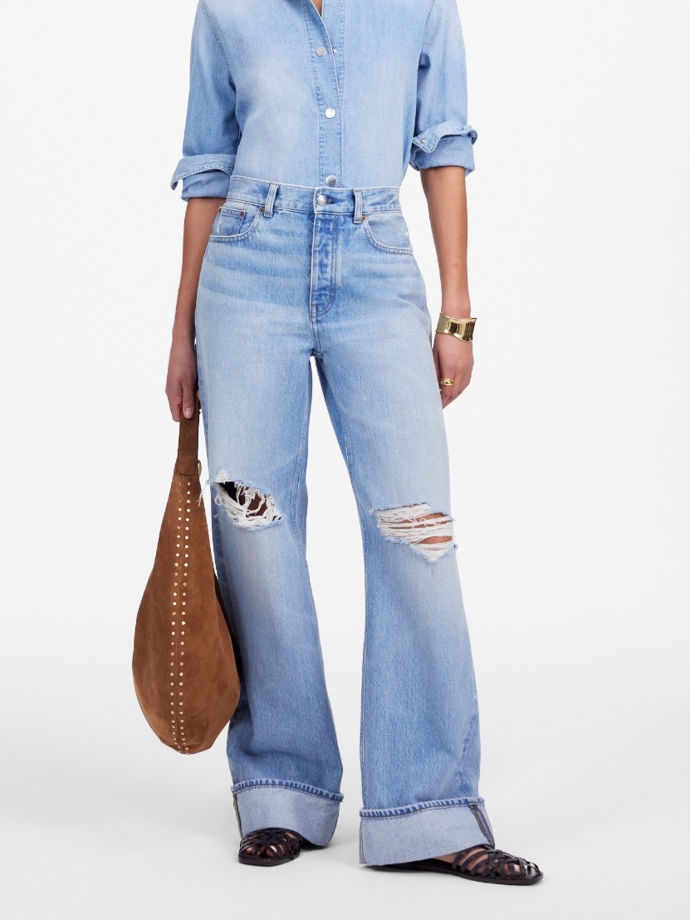 Madewell Light Blue Distressed Boyfriend Jeans